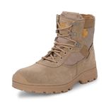 Mikaasa Alpha 6.0 Side Zip Suede Leather Military & Tactical Boot (Beige, 6)