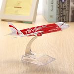 eS³kube Diecast Metal Aeroplane Scale Model, Size -16 cm -1pc (Air Asia) - for Display ONLY (Air Asia)