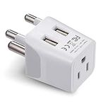 Ceptics South Africa, Botswana Travel Adapter Plug With Dual USB + USA Input - Type M - Ultra Compact - Safe Grounded Perfect for Cell Phones, Laptops, Camera Chargers and More (CTU-10L)