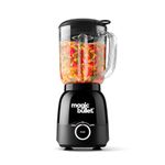 nutribullet magic bullet Large Capacity Jug Blender & Smoothie Maker in Black - Pulse & Blend Technology - Easy To Use - 500W Motor Base with 1.5L Pitcher