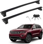 Richeer Roof Rack Cross Bars Compatible with Grand Cherokee 2011-2021 with Grooved Side Rails,Aluminum Cross Bar with Anti-Theft Locks for Cargo Racks Rooftop Luggage Canoe Kayak Bicycle Roof Bag