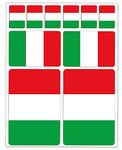 Set of 10 x Vinyl Stickers Set Decals Italy National Italian Flag Car Motorcycle Helmet D 14