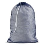 Handy Laundry Mesh Laundry Bag - Secure Drawstring Closure, Machine Washable, Spacious Storage, Durable Material, Commercial Factories, College Dorm, Laundromat, Apartments. (24" x 36" | Navy)