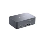 AV Access KVM Switch Dock 2 Monitors 2 Computers for Laptop and Desktop, 1G Ethernet, EDID, Type-C 60W Charging for Laptop, USB 3.0 4K KVM Switch with HDMI and DisplayPort, Dual 4K@60Hz,1080P@240Hz