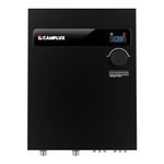 CAMPLUX Residential Tankless Water Heater 27kW 240V, Instant Hot Water Heaters, Self-modulating Technology, Multipoint Use Electric Water Heater with Digital Display, for Whole House Shower, Black