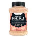 Herbion Naturals Himalayan Pink Salt - Fine Grain - 5 lb. (2.2 Kg) Unbreakable Jar - Kosher Certified - GMO-Free - Vegan - Supreme Quality - Chemical Free