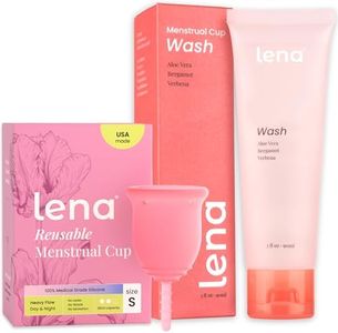 Lena Original Cup Small Pink + Lena Wash – Beginner-Friendly Period Starter Kit for Regular to Heavy Flow with pH-Balanced Menstrual Cup Cleanser