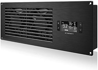 AC Infinity AIRFRAME T7 Black, High-Airflow Cooling Cabinet Fan System 17'', Exhaust Airflow, for AV Equipment Rooms, Closets, and Enclosures