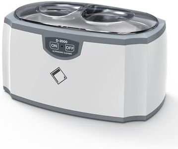 Life Basis Ultrasonic Jewelry Cleaner, Portable Ultrasonic Cleaner 14 OZ (420ML) 45kHz with Watch Stand for Jewelry Eyeglasses Watches Coins
