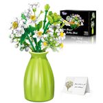 750 Pieces Wildflower Bouquet Building Block Set, Daisy, Daffodil Interlocking Blocks Set with Vase, STEM Toy Building Kits for Kids Aged 6+, Ideas Christmas, Valentine's Day