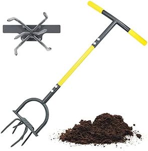 Jardineer Hand Tiller Garden Claw, Garden Twist Tiller Heavy Duty, Manual Soil Tiller for Flower Box and Raised Bed