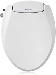 Brondell Bidet Toilet Seat Non-Electric Swash Seat, Fits Round Toilets, White – Dual Nozzle System, Ambient Water Temperature – Bidet with Easy Installation