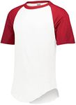 Augusta Sportswear Men's Small Short Sleeve Baseball Jersey, White/Red