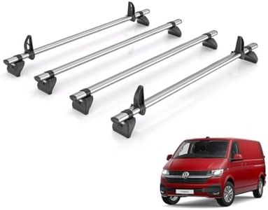 Rhino Roof Rack for VW Transporter 2002-2022 [Suitable for T5/T6 Models] 4 Roof Bars + Loadstops - T54FL/KLS2