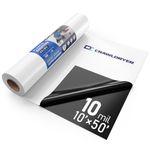 Crawl Space Vapor Barrier - 10 mil (10' x 50'), Thick Plastic sheeting, Drop Cloth Moisture Barrier Covering for Crawl Space Encapsulation, Heavy Duty Polyethylene Film, Black and White Panda Film