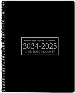 Planner Jan 2024- Dec 2025 Office Calendar Monthly Planner for 24 Monthes - 9 × 11 Time Management Teacher Academic Organizer Hard PVC Cover with Spiral Bound