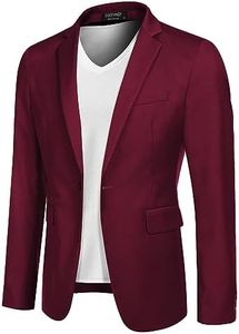 COOFANDY Sports Coats for Men Regular Fit Blazers Lightweight Business Casual Suit Blazer (Burgundy S)