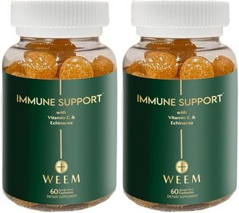WEEM Immune Support Gummies - Vitamin C - Zinc - Echinacea - Health System Support - Alternative to Pills, Gluten-Free, Natural Supplement for Kids and Adults - 2 Pack