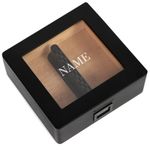 Monogrammed MAG Humidor, Glass Top with Magnetic Seal, Storage for 20-30 Cigars, Matte Black with Custom Polished Black Hardware, Digital Hygrometer, Spanish Cedar, New Hydro Channel, Humidor Solution