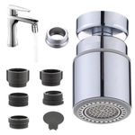 Faucet Aerator,Faucet Tap Water Fil-TER,2 Modes Kitchen Bathroom Faucet Bubbler Fil-TER with Adapter,360 °Swivel Sink Faucet Extended Bubbler Tap Aerator for Home Kitchen Bathroom Shower Softener