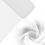 Handi Stitch 54 Inch x 20 Yards Wide White Fabric Tulle Roll - 18m Long - Polyester Tulle Roll Netting for Birthday Party, Gift Wrapping, Weddings, Decorations, Crafts, Bows, Tutu Skirts, Costumes