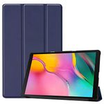 Robustrion Smart Trifold Hard Back Flip Stand Case Cover for Samsung Tab A 10.1 2019 Tablet SM-T510/SM-T515 10.1 inch 2019 Release - Navy