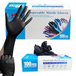 GEEKHOM Grilling Glove Kit - 100pcs Nitrile Gloves 2 Pair Cotton Liner Gloves Disposable Kitchen Gloves BBQ Waterproof Heat-Resistant Gloves for Barbecue Smoking Meat Cooking