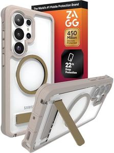 ZAGG Rainier Snap Samsung Galaxy S26 Ultra Case with Kickstand - Latte, 22ft Drop Protection, Rugged Dual-Layer Magnetic Case, Graphene Fortified Heavy Duty Shockproof Cover, Military Grade Defense