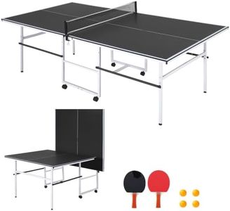 Garvee 8 ft Portable Ping Pong Table with Single Player Playback Mode