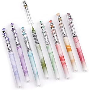 Writech Liquid Ink Rollerball Pens: Multi Colored 0.5mm Extra Fine Point Tip Rolling Roller Ball Pen 8ct Assorted Colors for Journaling Smooth Writing Note Taking No Bleed & Smudge & Smear