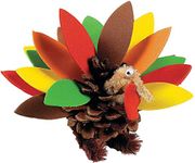 Pinecone and Foam Turkey Craft Kit (Makes 12)