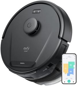 Eufy L60 Hybrid Robot Vacuum Cleaner with Mop, Ultra Strong 5,000 Pa Suction to Remove Hair, Dust, iPath Laser Navigation, for Deep Floor Cleaning, Ideal for Hard Floors