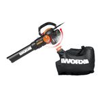 WORX 12 Amp TRIVAC 3-in-1 Electric Leaf Blower/Mulcher/Yard Vacuum - WG512