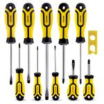 AZUNO 11-Piece Magnetic Screwdriver Set, Include Magnetizer/Demagnetizer, Tips 5 Slotted, 5 Phillips