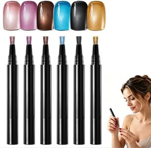 Gantodly Gel Nail Polish Pen Set, 3-in-1, 3/6/12/18 Colors for DIY Nail Art Home Use (6Color-E)