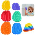 Sensory Stone for Kids, 2024 New 6 Pack Textured Soft Worry Stone, for Special Needs,Fidget Stress Toys for Anxiety Relief,Stress Calming Toys for Kids,Adults (12PCS)