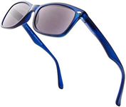 VITENZI Sunglasses with Readers for Men and Women Retro Reading Sun Tinted Glasses with Full Readers - Prato in Dark Blue 2.50