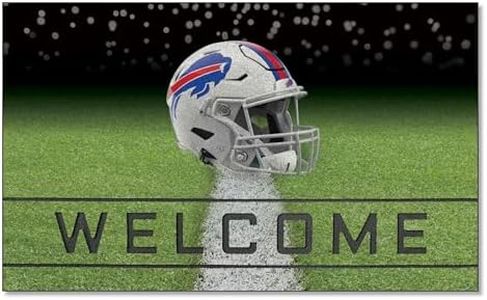 FANMATS 19936 Buffalo Bills Crumb Rubber Outdoor Door Mat - 18in. x 30in.