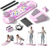Maksone Pilates Board, Portable Foldable Reformer Training Set for Full-Body Workouts, 6-in-1 Versatile Kit with Multifunctional Ab Roller, Home Core Workout Equipment