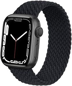 iXTRA Lace Braided Solo Loop Compatible With Apple Watch Band 38 40 41 42mm 44 45 46 49mm for Men Women, Stretchy Nylon Elastic Sport Wristband for iWatch Series Ultra1/2 SE 1/2 10 9 8 7 6 5 4 3 2 1