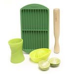 Mojito Kit Cocktail Making Set By Bar Amigos Includes Lime Citrus Juicer, 30ml 45ml Double Jigger, Mint Leaves Sugar Wood Muddler and Silicone Crushed Ice Tray Mould For White Rum and Soda 4pcs