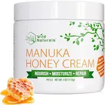 Manuka Honey Cream Moisturizer for Dry Skin - Eczema Honey Cream Face Moisturizer for Sensitive Skin - Soothing & Redness Relief Face Cream for Dry Skin - Face, Hand & Body Moisturizer for Women & Men