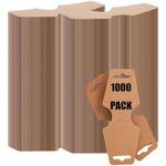 Cedilis 1000 Pack Necklace Display Cards, Jewelry Display Cards, Necklace Card Holder, Blank Kraft Paper Hanging Tags for Necklaces, Bracelets, Jewelry, 4.7 x 2 Inches (Brown)