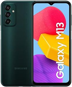 Samsung Galaxy M13 Smartphone Android Display 6.6 Inch FHD+ TFT LCD Battery 5000 mAh, Triple Camera, 4 GB, Internal Memory 128 GB, Expandable, Green [Italian Version] Exclusive Amazon