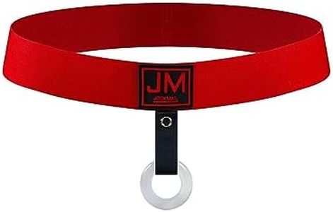 JOCKMAIL Mens Underwear JockStrap Stretch Seamless Men's Underwear Thong G-string Athletic Supporters with Removable, Red, X-Large
