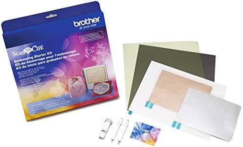 Brother CAEBSKIT1 Embossing Starter Kit, Card Embossing Kit, Scrap Booking Starter Kit, for Use with Brother ScanNcut or ScanNcut2 Machines, 50 Embossing Patterns, 12” x 9.5” Embossing Mat