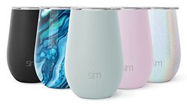 Simple Modern Wine Tumbler with Press-in Lid | Insulated 12oz Stemless Glass Cup or Coffee Mug with Lid Christmas Gifts for Women Men | Spirit Collection | Sea Glass Sage