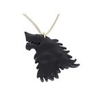 Accessorisingg Game of Thrones Inspired Black Stark Wolf Pendant [PD042]