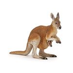 Papo WILD ANIMAL KINGDOM Tiere Figurine, 50188 Kangaroo with Joey, Multicolour, 7.5 cm