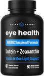 Eye Vitamins with Lutein and Zeaxanthin - AREDS 2 Formula for Macular Degeneration, Strain, Dry Eyes & Vision Support - Optify Eye Health Ocular Care Supplement with Omega 3 Powder & Bilberry Extract